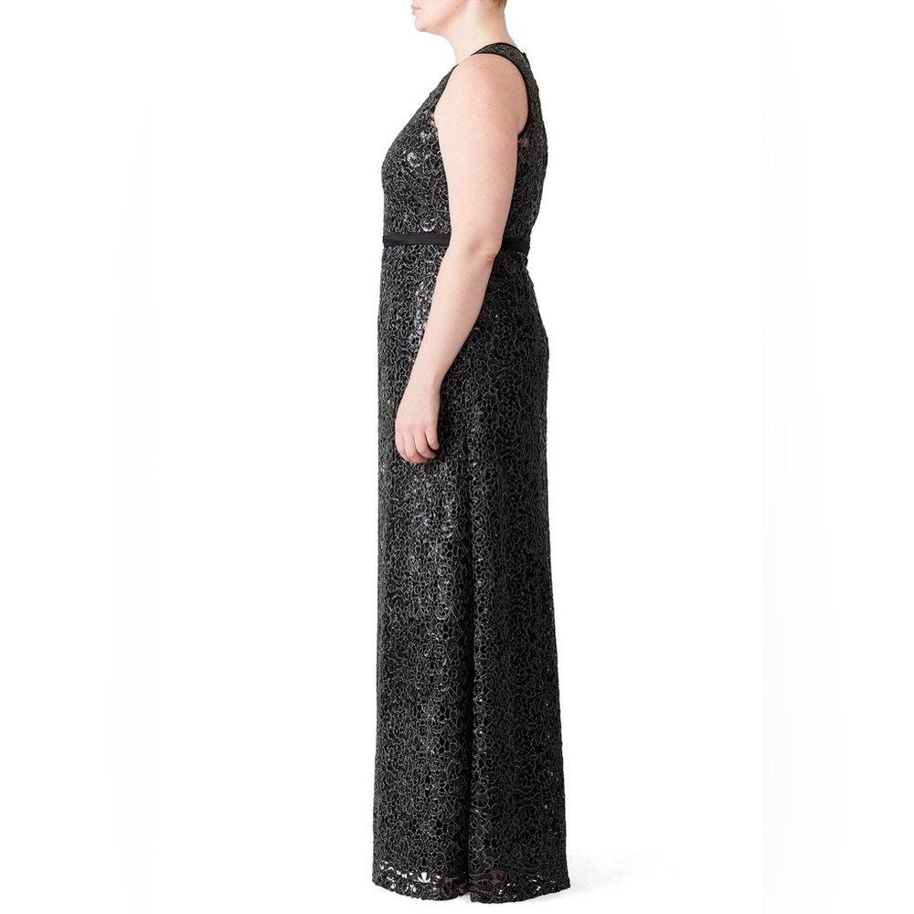 Theia Metallic Lace Gown - Picture 7 of 14